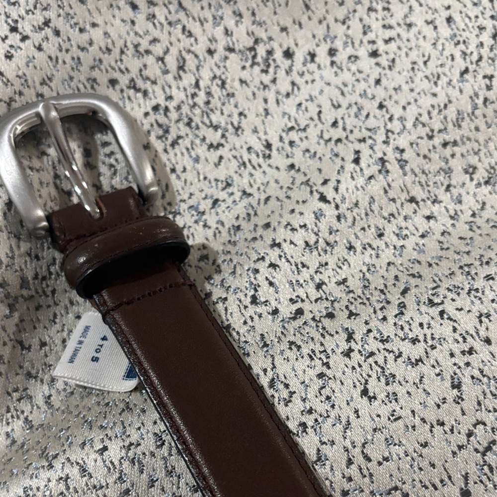 Janie and Jack Dark Brown Boys Leather Belt - size 4-5yrs - Picture 4 of 6
